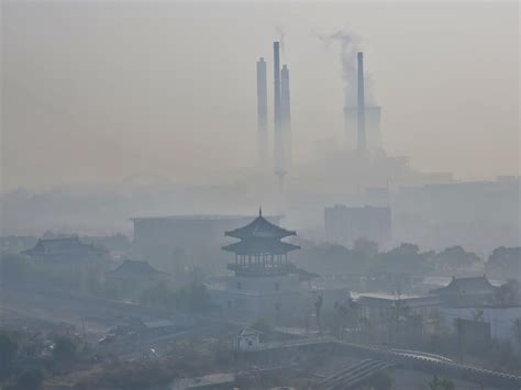 polutated china factory area